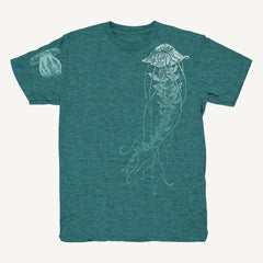 Jellyfish T-Shirt - Hand-Printed on Organic Cotton/Poly Blend