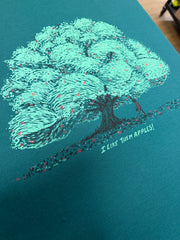 I LIke them Apples! T-Shirt - Hand-Printed on Organic Cotton / Recycled Polyester