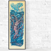 Seabeast IV - 12x36 Hand-Printed Silkscreen Art