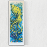 Seabeast V - 12x36 Hand-Printed Silkscreen Art