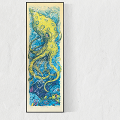 Seabeast V - 12x36 Hand-Printed Silkscreen Art