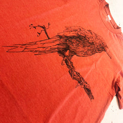 Crowmaster Heather Rusty T-Shirt - Hand-Printed on 50/50 Cotton/Poly