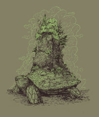 Turtles Have Short Legs T-Shirt - Hand-Printed on Organic Cotton/Poly Blend