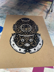 Diving Bell- 11” x 14” Silkscreen Print