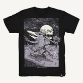 Hey! Let's Go for a Walk T-Shirt - Hand-Printed on Organic Cotton/Poly Blend