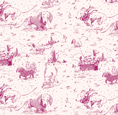 Dachshunds in the Snow ! Tea Towel