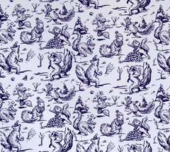 Squirrel Snowballfight! Tea Towel