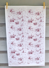 Dachshunds in the Snow ! Tea Towel