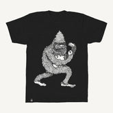 Fighting Yeti T-Shirt - Hand-Printed on Organic Cotton/Poly Blend