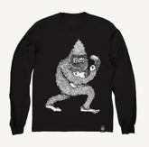 Fighting Yeti Crewneck Sweatshirt - Hand-Printed on 50/50 Ring Spun Poly/Cotton Fleece