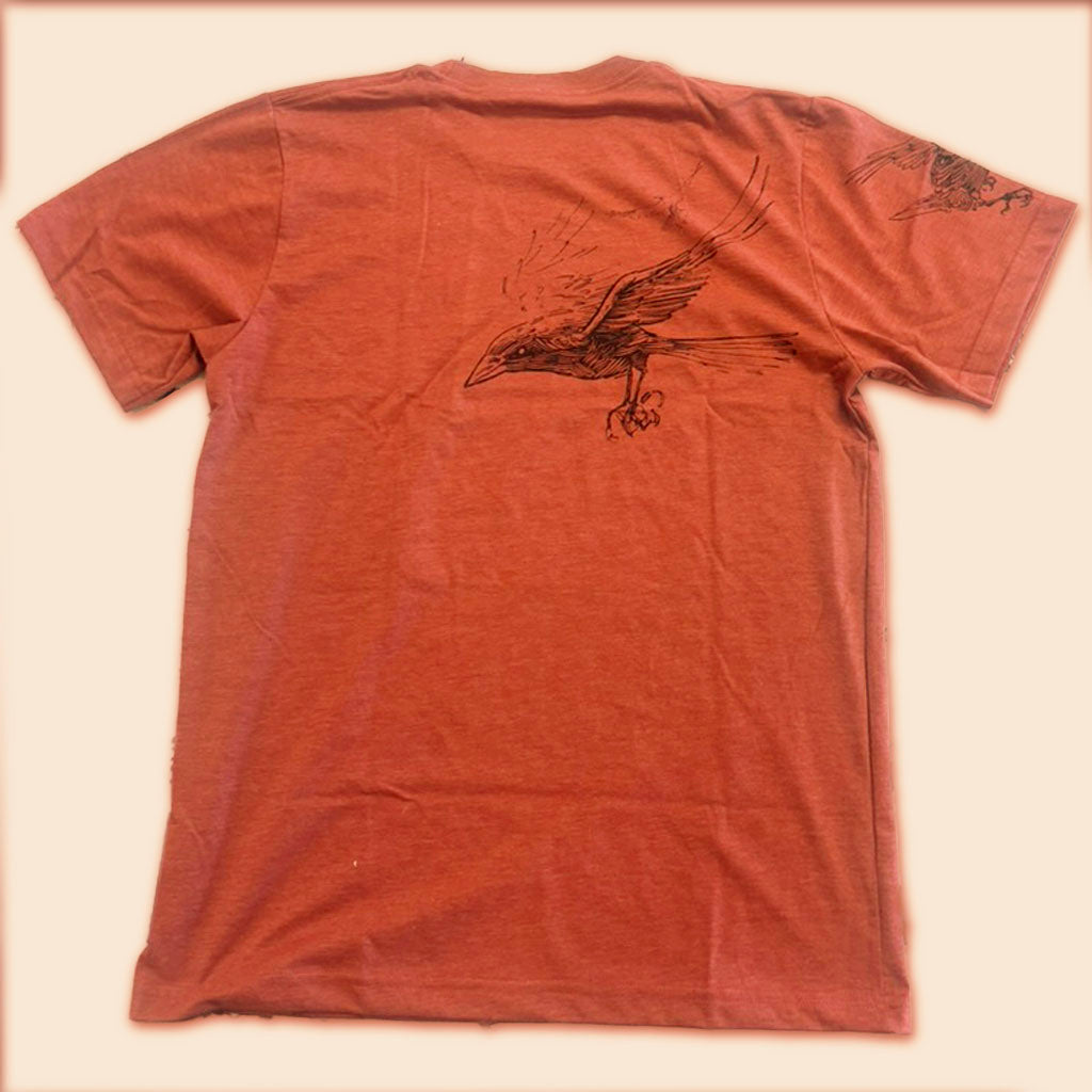 Crowmaster Heather Rusty T-Shirt - Hand-Printed on 50/50 Cotton/Poly