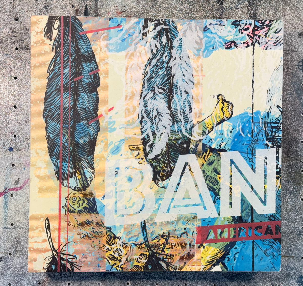 Ban American - Mounted Monoprint