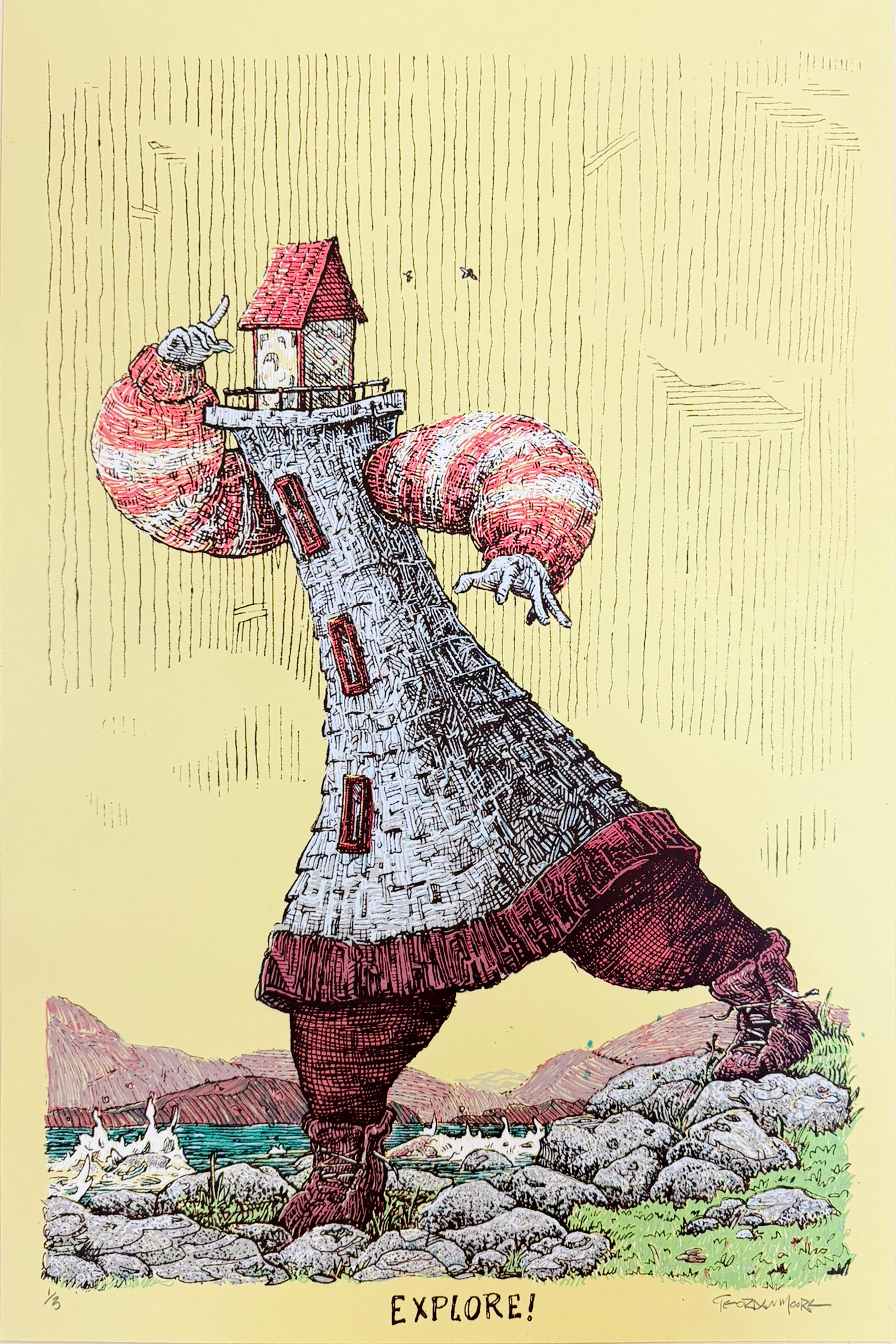 Explore - 12in x 18in - Silkscreen Art Print