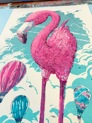 Alright, We All Float On - 12" x 24"' Screenprint