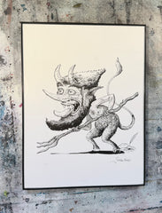 Pitchfork Demon - Framed Original