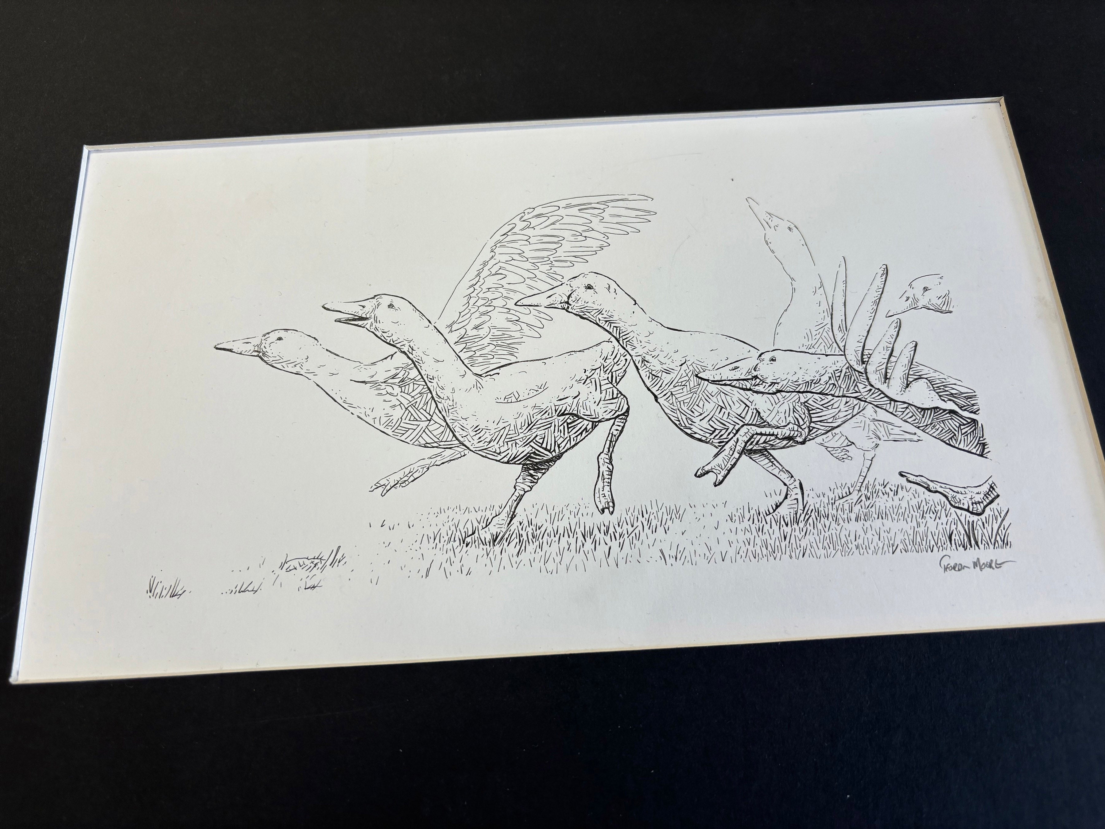 Running of the Geese - Framed Original