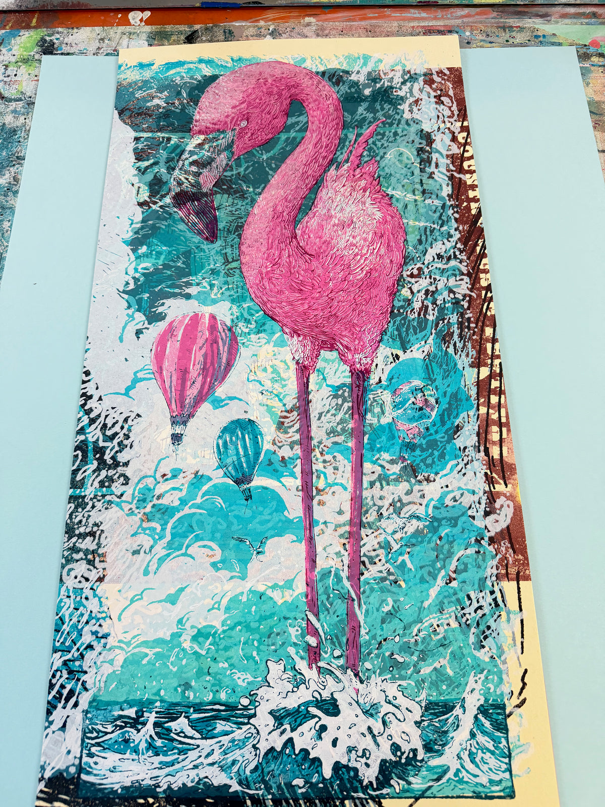Mono Print (Flamingo 1) 10122025