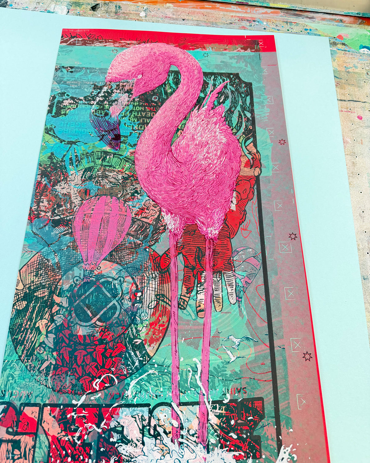 Mono Print (Flamingo 2) 10122026