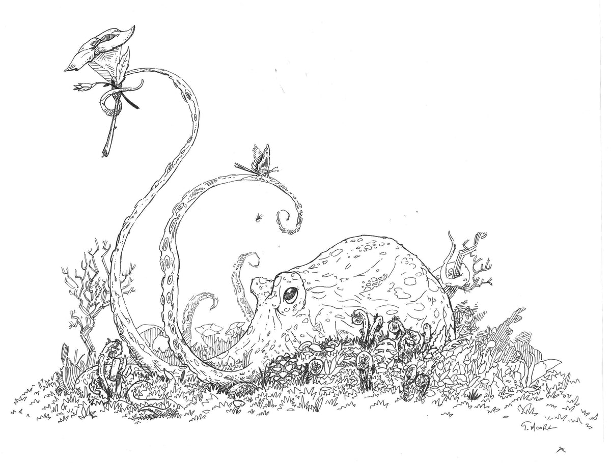 Octopus Gardner Study 1- Framed Original
