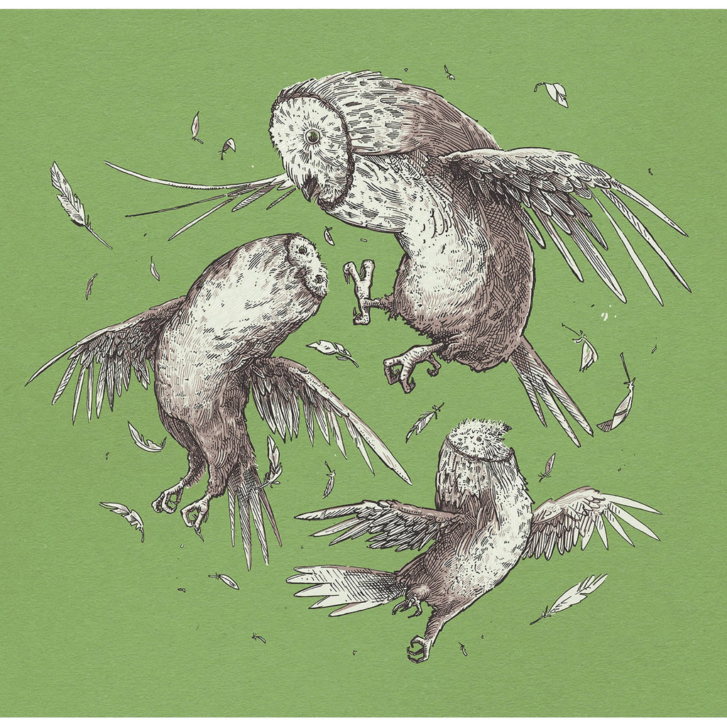 Barn Owls - Silkscreen Art print