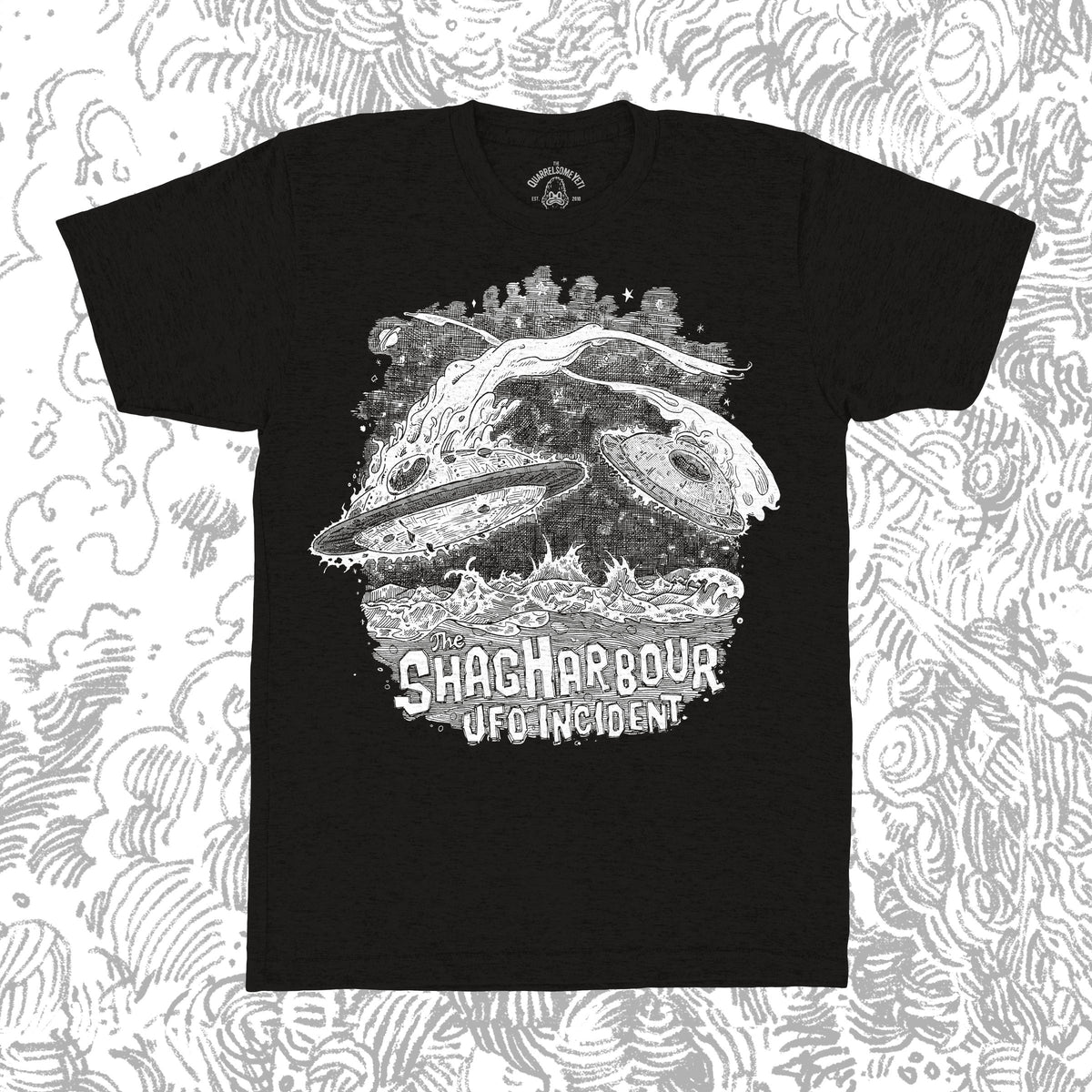 Shag Harbour UFO Incident T-Shirt - Hand-Printed on Organic Cotton/Poly Blend