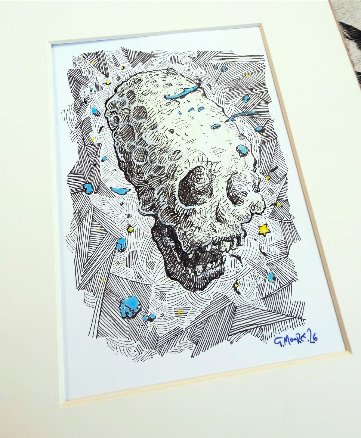 Cosmic Skull - Pen & Ink