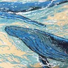Two Whales - Silkscreen Print