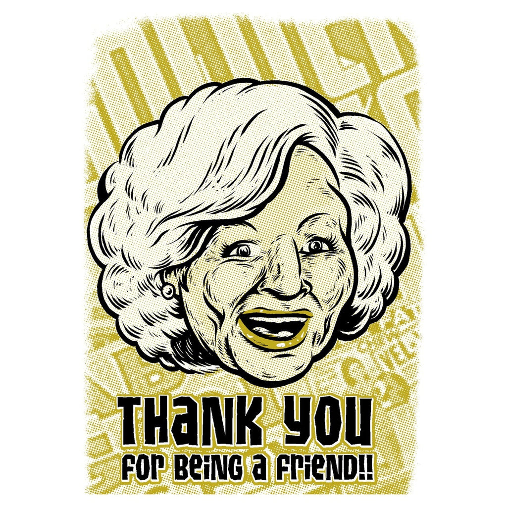 Thank You for being a friend -  Golden Girls Thank You Cards - Rose
