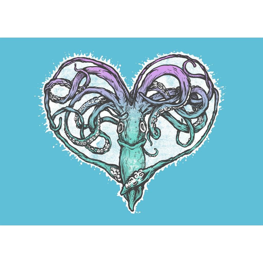 Squid Heart - Screenpinted Valentine
