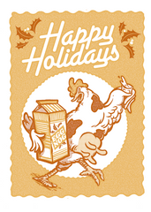 Egg Nogg- Screenprinted Holiday Card