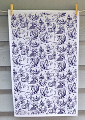 Squirrel Snowballfight! Tea Towel