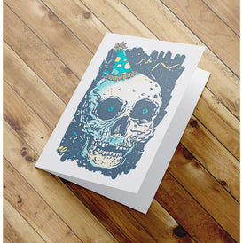 Party Skull - Screenprinted  Card